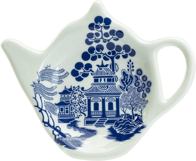 Grace Teaware Tea Bag Caddy Holder, Set of 4 (Blue Willow) - Image 3